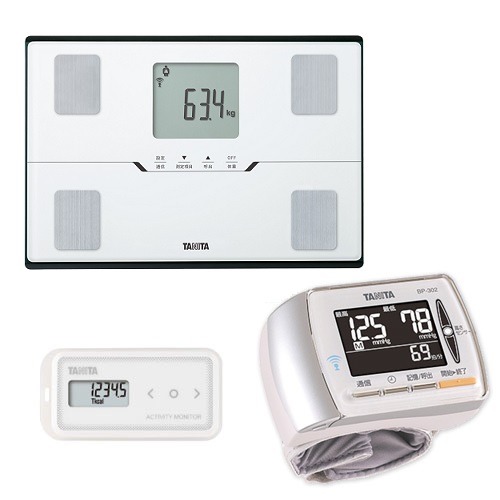 商品詳細 通信対応 体組成計BC-768(パールホワイト)・血圧計BP-302