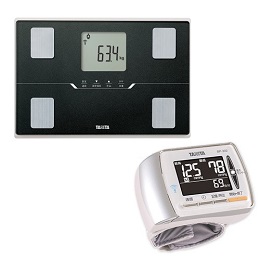 通信対応 体組成計BC-768 (メタリックブラック) ・血圧計BP-302 セット