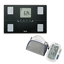 通信対応 体組成計BC-768 (メタリックブラック) ・血圧計BP-224L セット