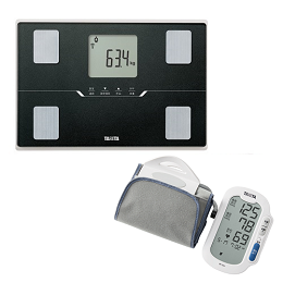 通信対応 体組成計BC-768 (メタリックブラック) ・血圧計BP-224L セット