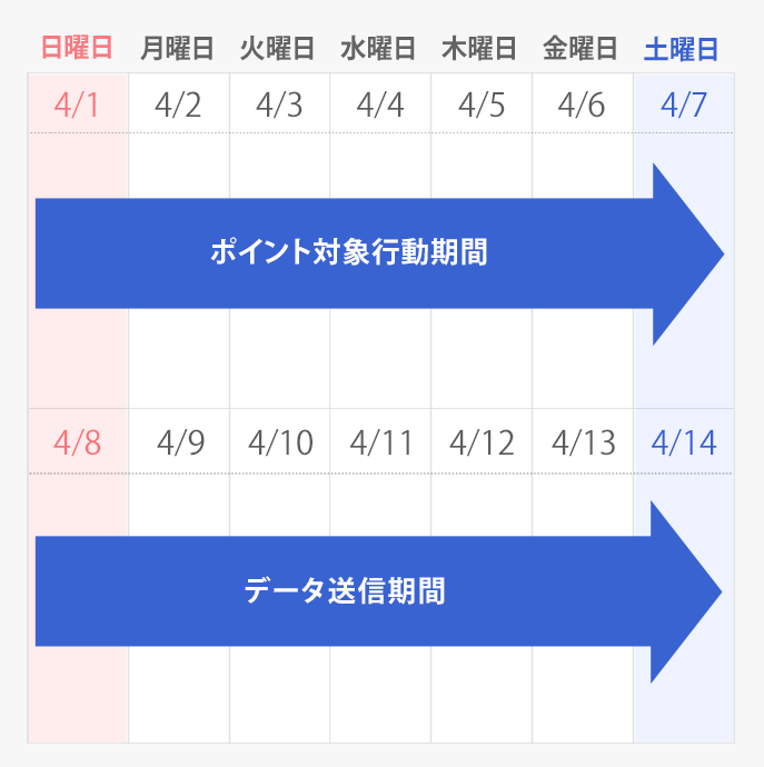 からだカルテポイントスケジュール